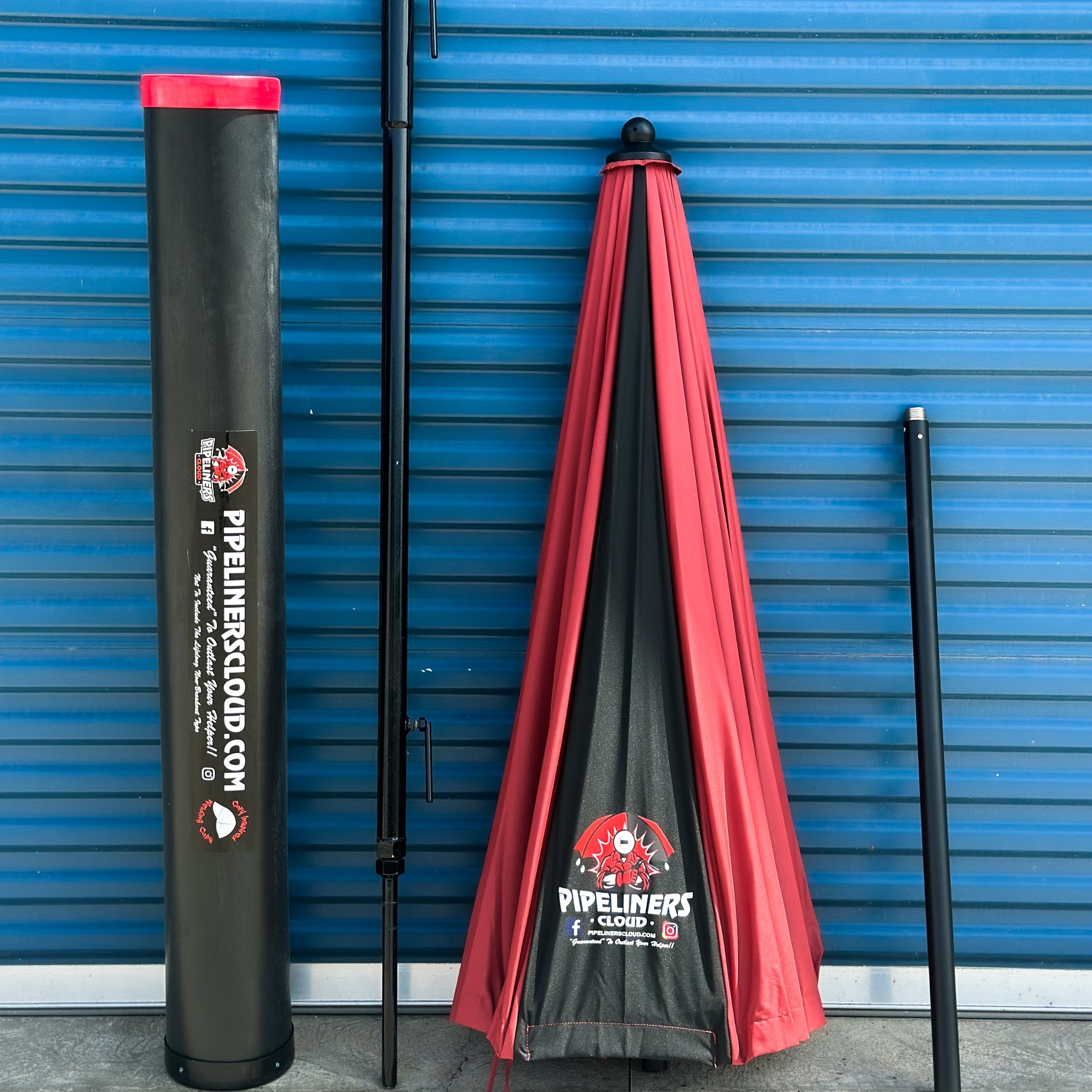 Red 8' Pipeliners Cloud Complete Shade System Pipeliners Cloud