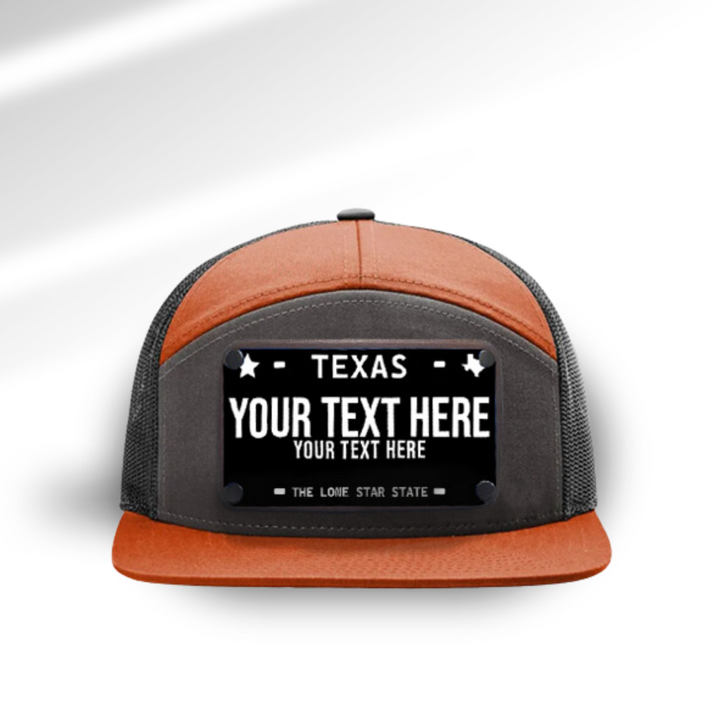 Texas Black License Plate Hats