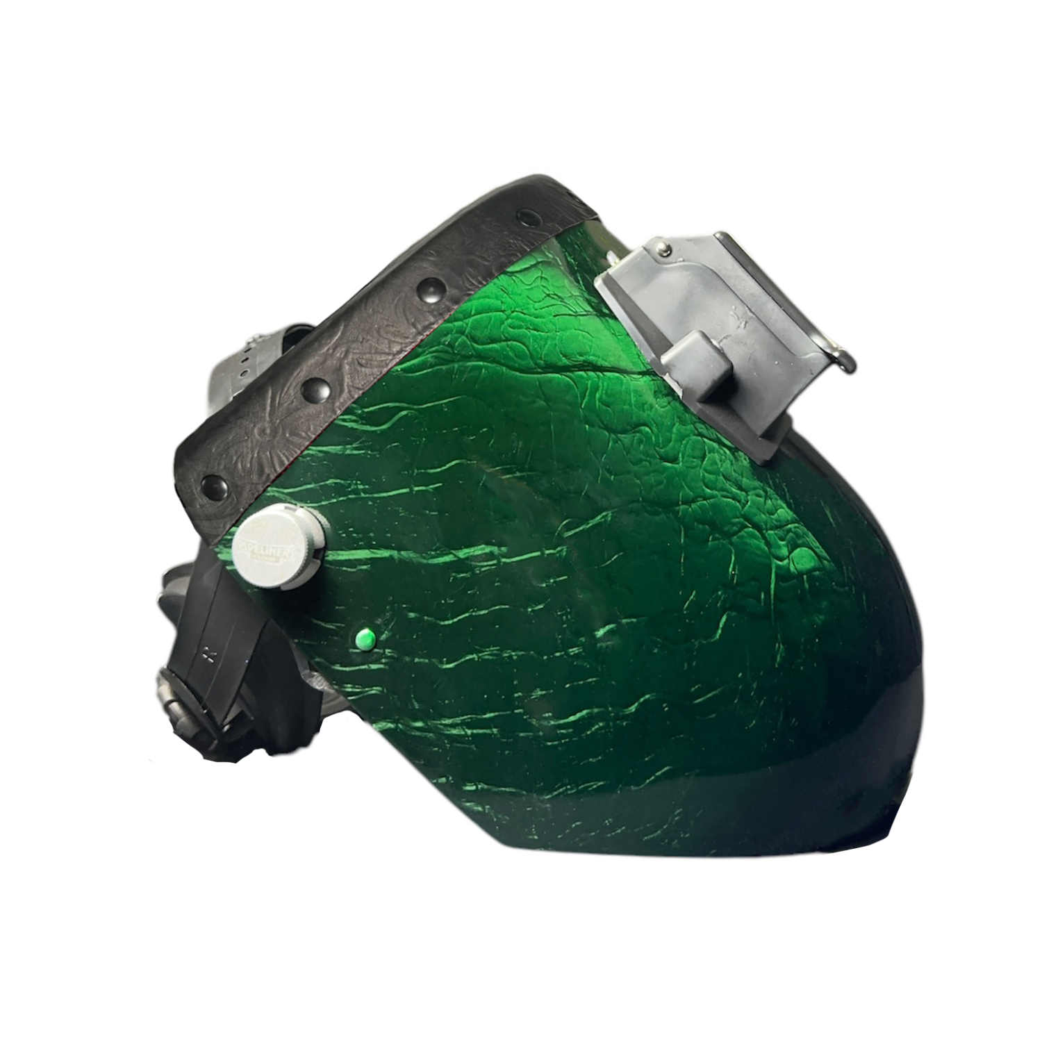 Candy Corn Silk Carbon Fiber Chopped Top Leather Welding Hood