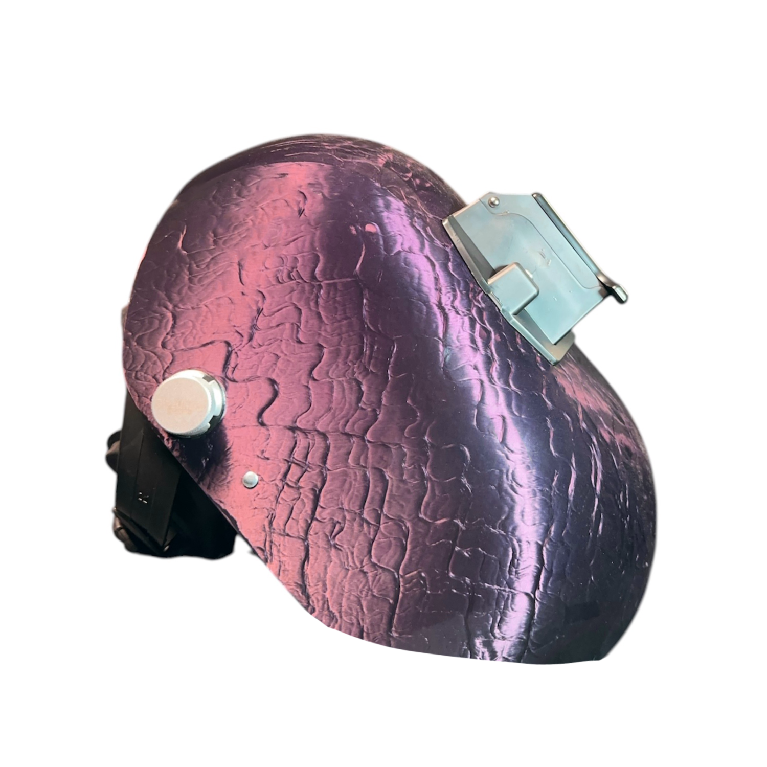 Trimmed Bottom Candy Corn Silk Carbon Fiber Welding Hood