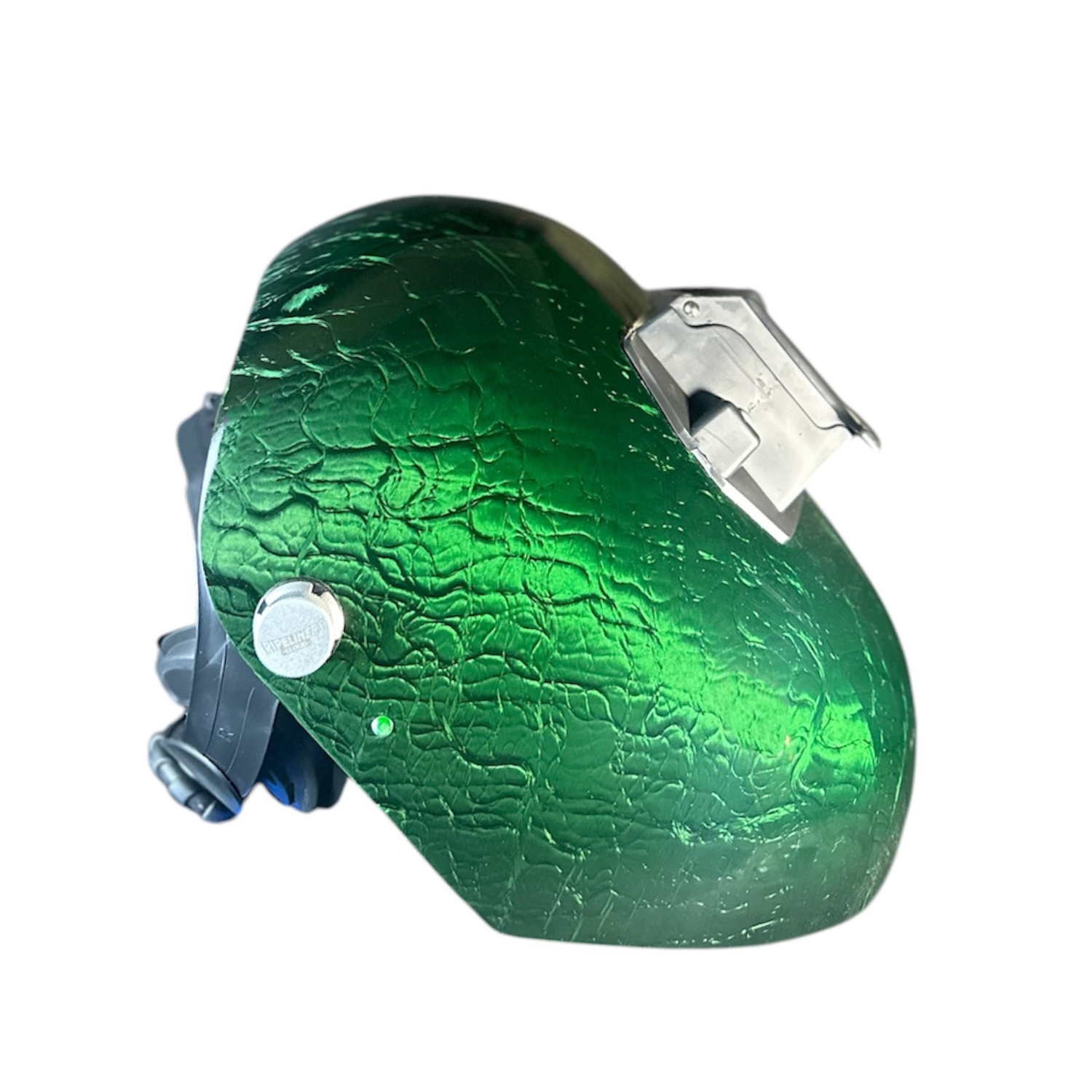 Trimmed Bottom Candy Corn Silk Carbon Fiber Welding Hood