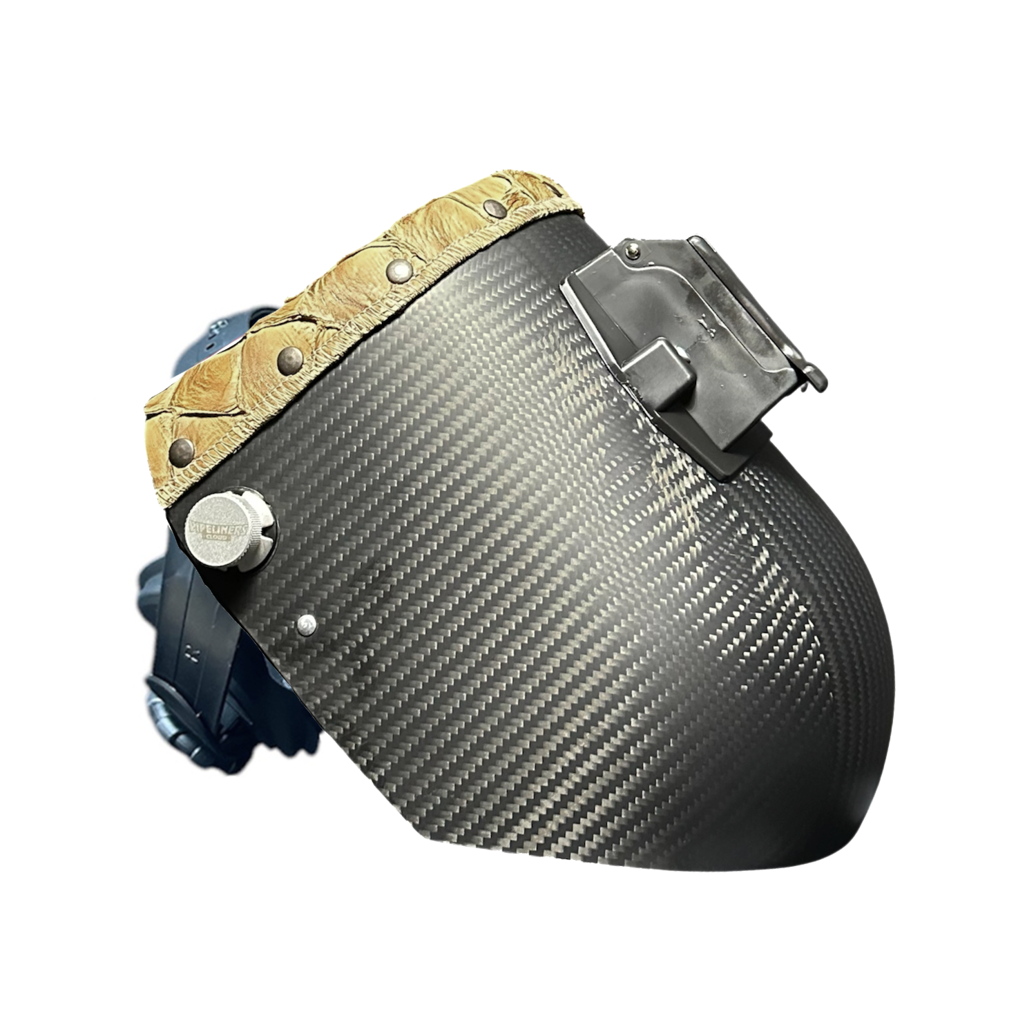 Pirarucu/Fish Chopped Top Leather Carbon Fiber Welding Hood