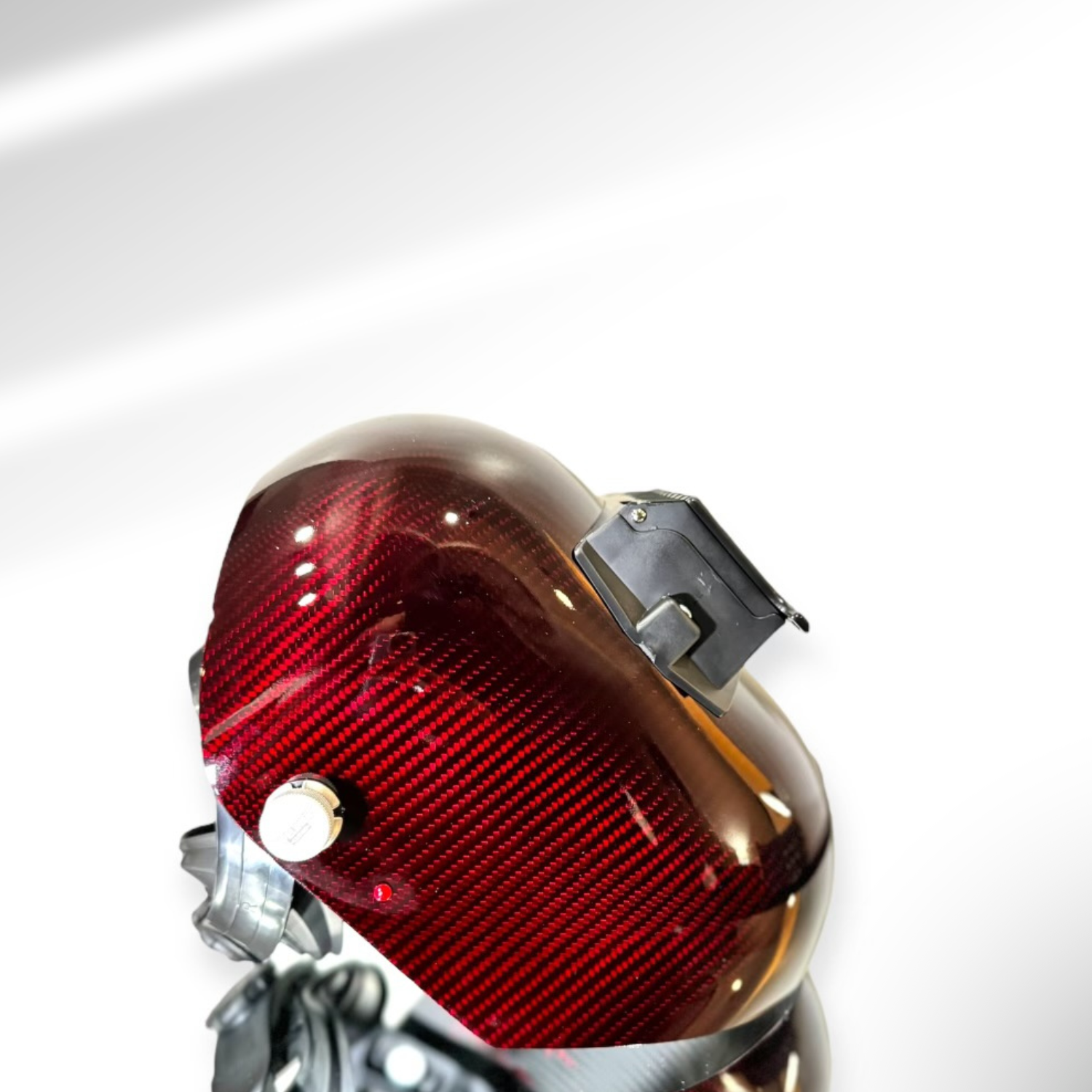 Trimmed Bottom Candy Carbon Fiber Welding Hood