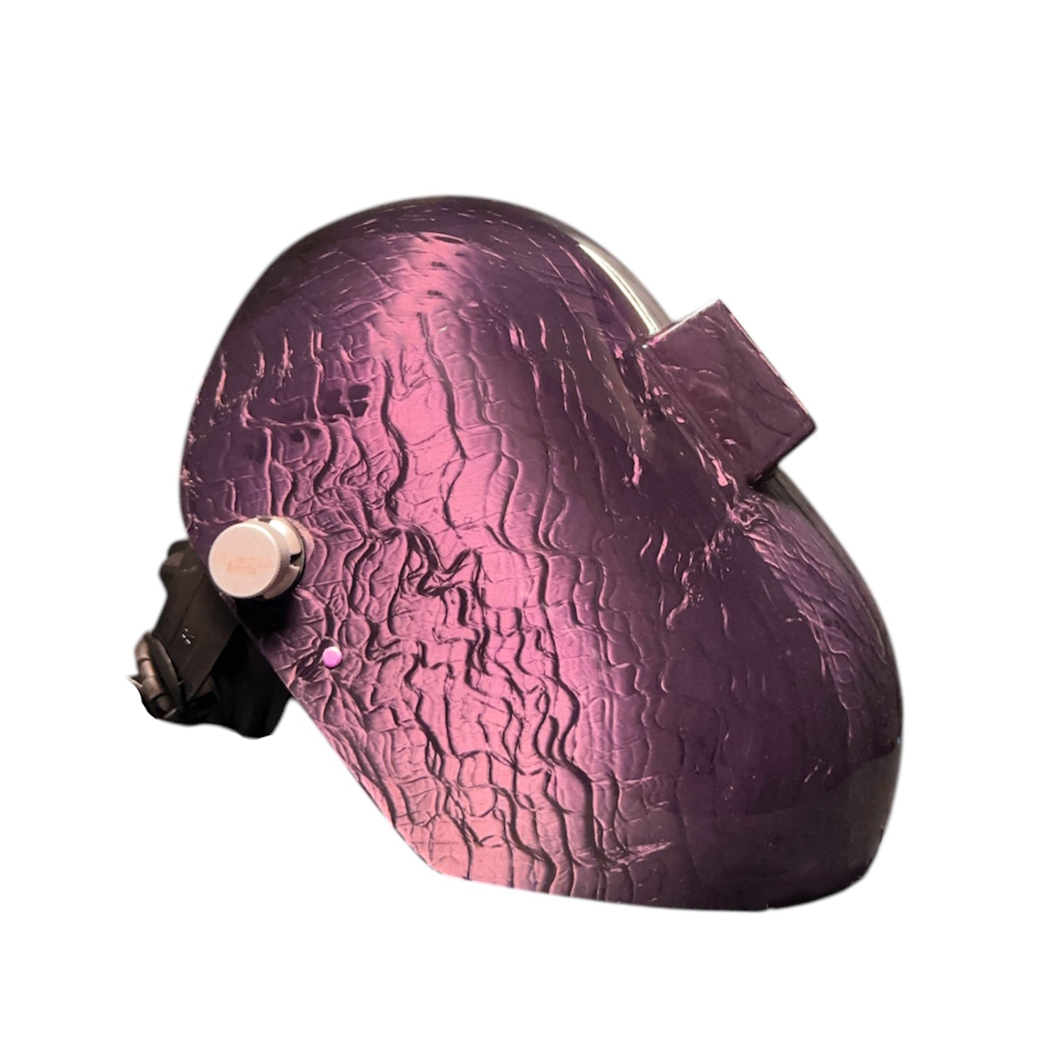 Trimmed Bottom Candy Corn Silk Carbon Fiber Welding Hood