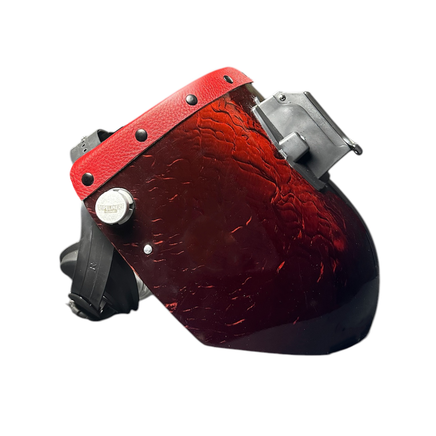 Candy Corn Silk Carbon Fiber Chopped Top Leather Welding Hood
