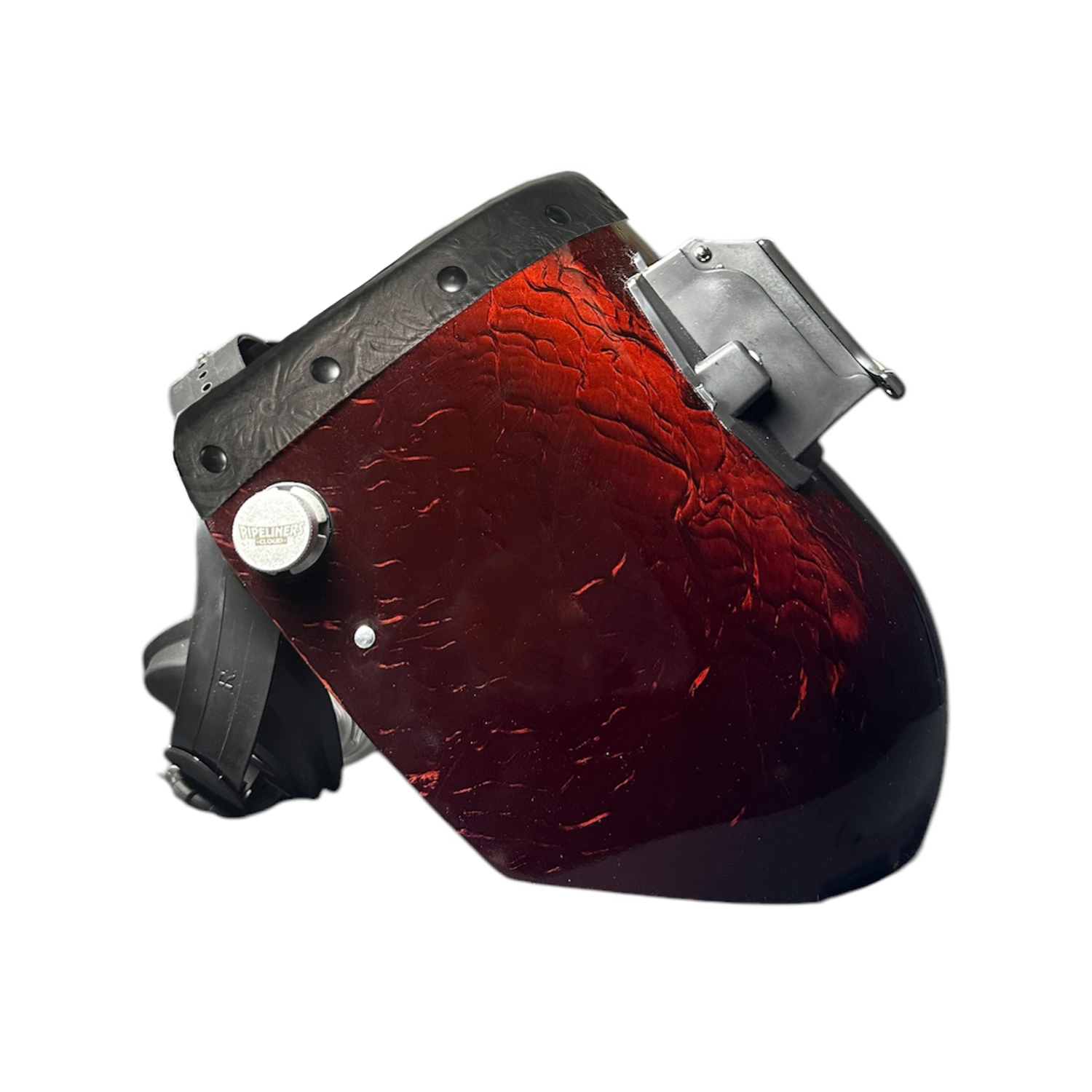 Candy Corn Silk Carbon Fiber Chopped Top Leather Welding Hood