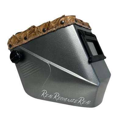 Swanga Banga Square Futura Pirarucu/Fish LEATHER Welding Hoods