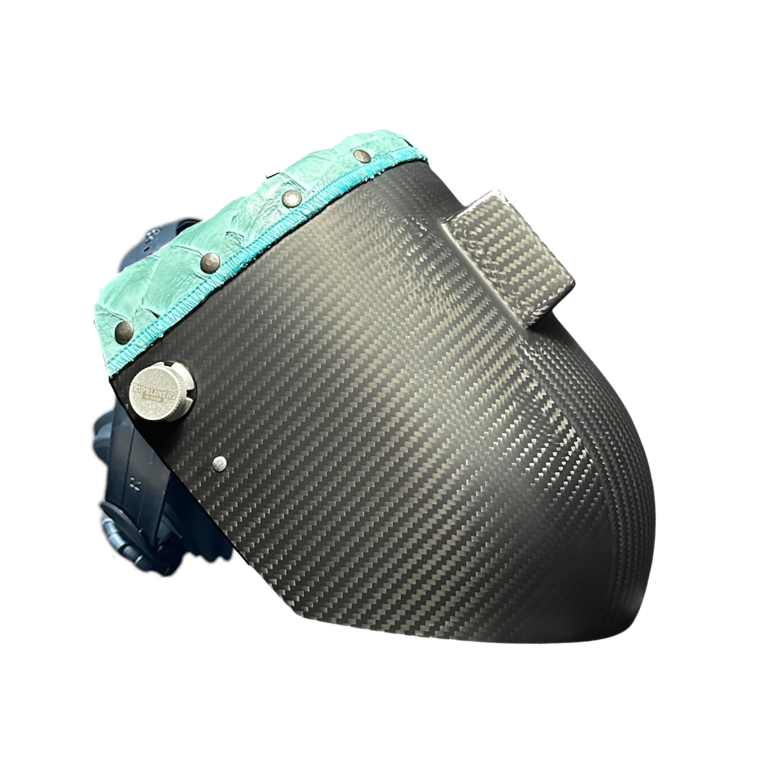 Pirarucu/Fish Chopped Top Leather Carbon Fiber Welding Hood