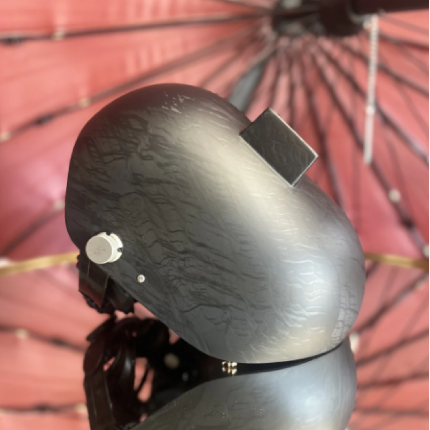 Corn Silk Carbon Fiber Trimmed Bottom Welding Hood