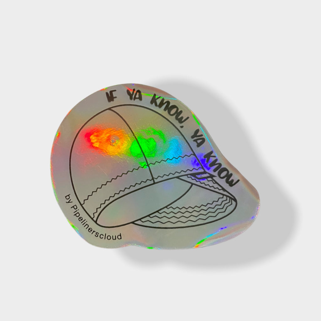 Cary Inspired Welding Cap If Ya Know, Ya Know Holographic Sticker