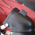 Black Leather Carbon Fiber Welding Hood Side View