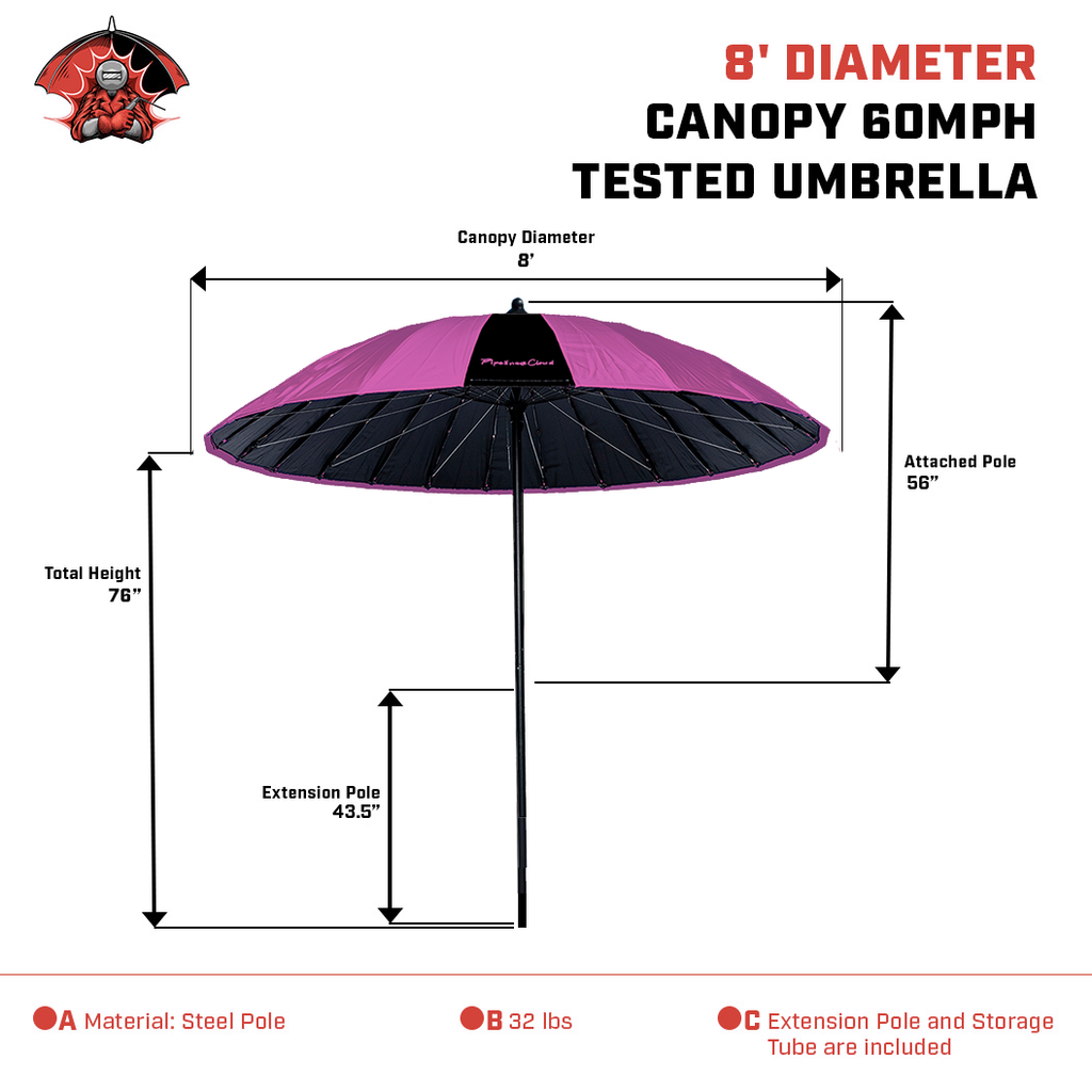 Save the Tatas Limited Edition Pink 8' Umbrella