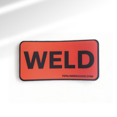 WELD STICKER RED AND BLACK