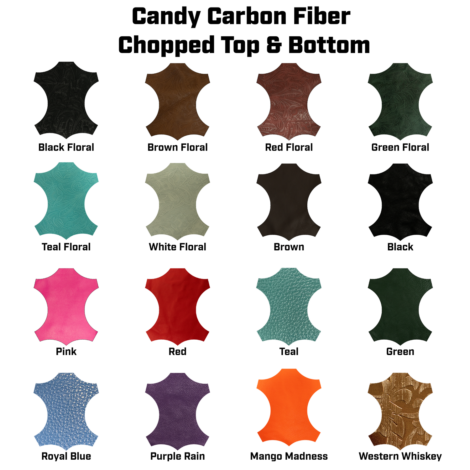 Candy Carbon Fiber Chopped Top & Bottom Leather Welding Hood