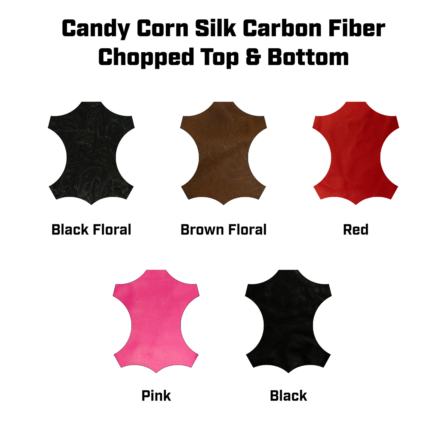 Candy Corn Silk Carbon Fiber Chopped Top & Bottom Leather Welding Hood