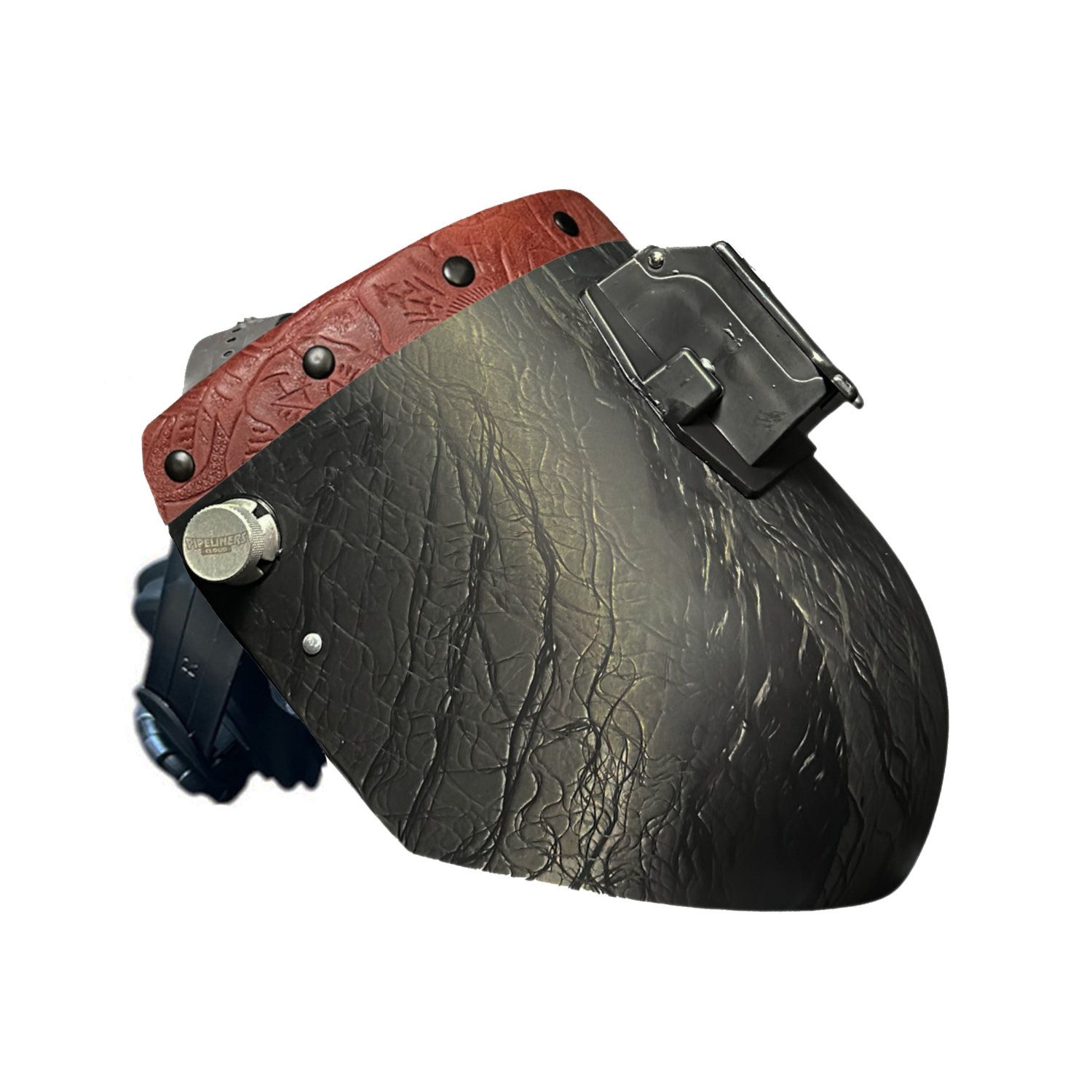 Corn Silk Carbon Fiber Chopped Top Leather Welding Hood