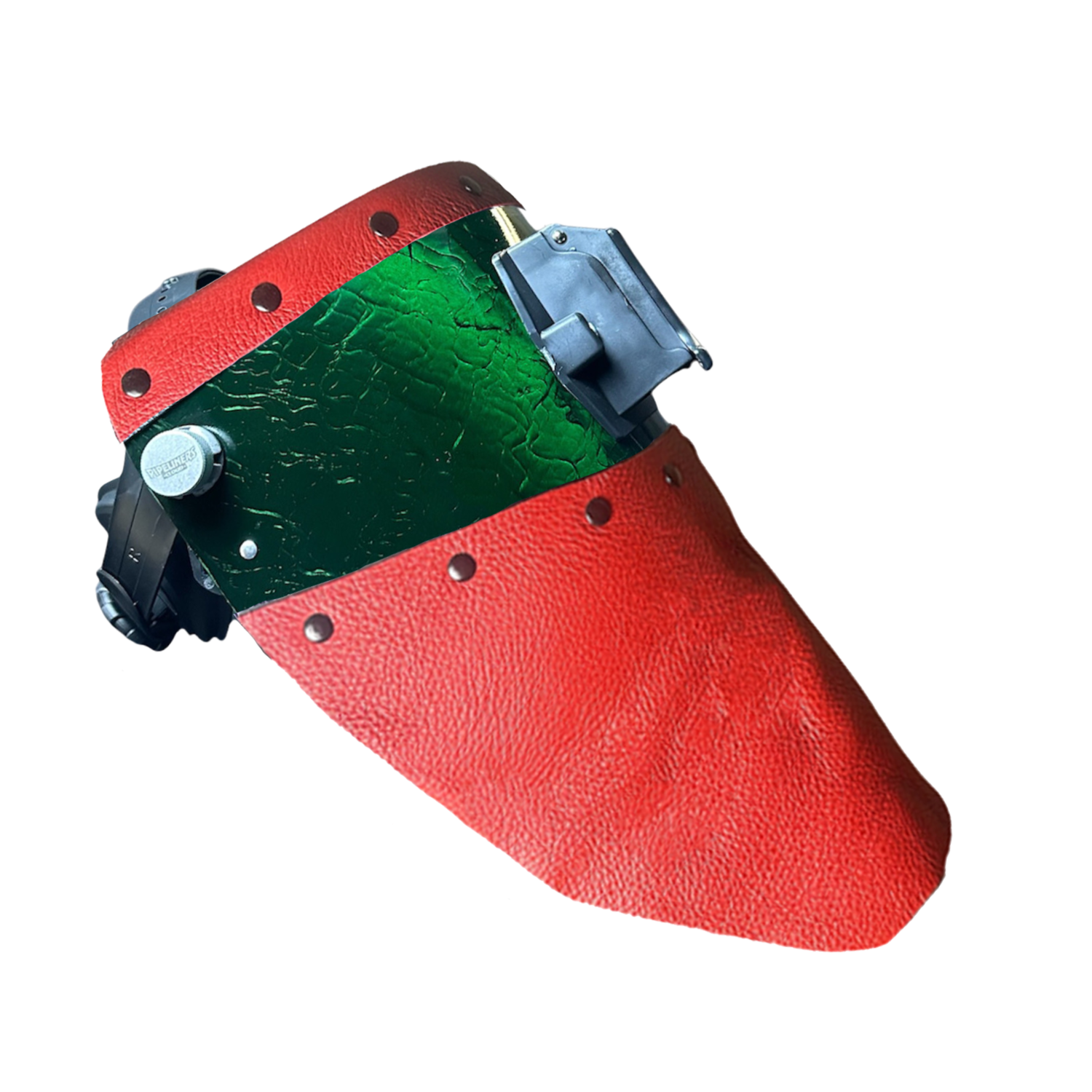 Candy Corn Silk Carbon Fiber Chopped Top & Bottom Leather Welding Hood