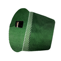 One Piece Candy Carbon Fiber Pancake Welding Hood "UNO" Green