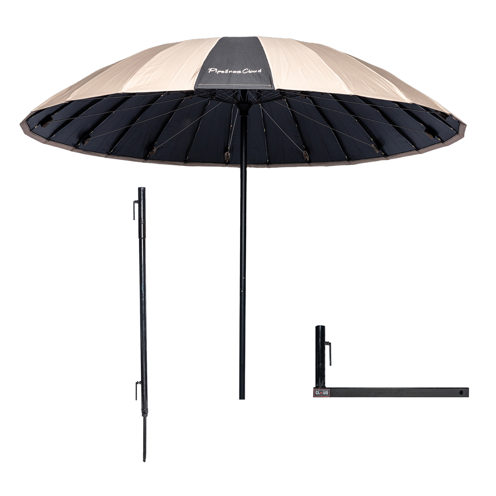aldi sale patio umbrella 8' Tailgaters Complete Shade System - Khaki