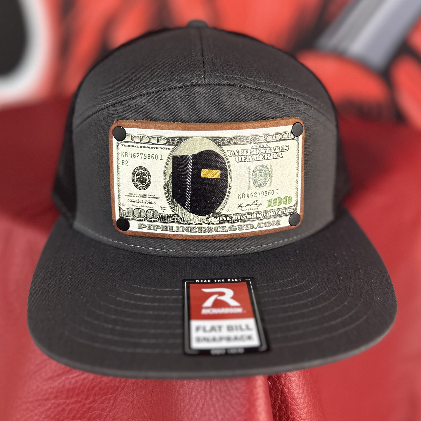 Pancake Welding Hood Leather Baseball Cap - Grey