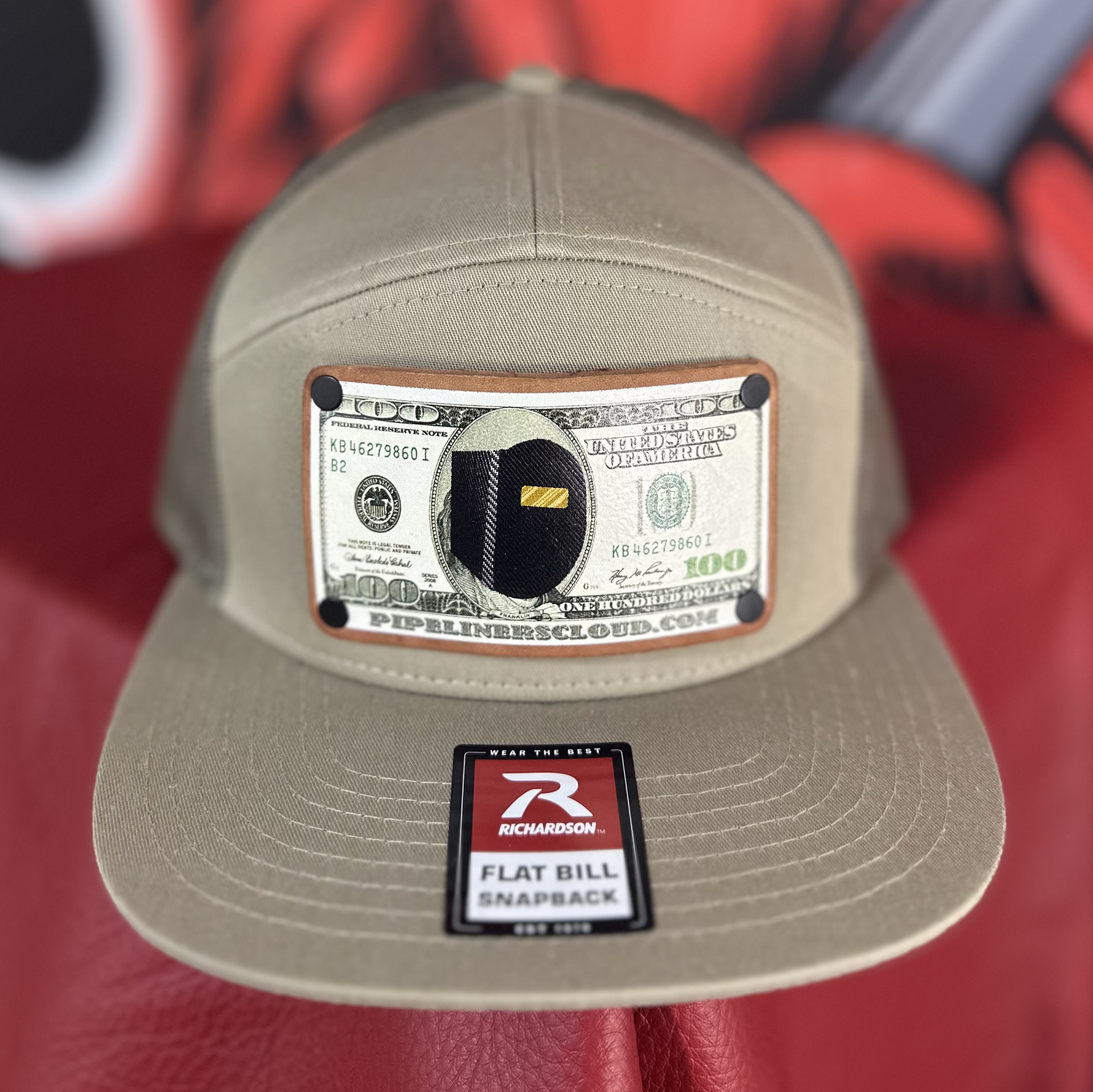 Pancake Welding Hood Leather Baseball Cap - Khaki