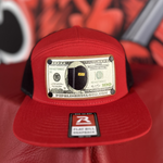 Pancake Welding Hood Leather Baseball Cap - Red