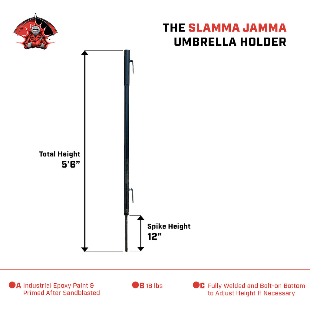 8'FR Black Cloud Slamma Jamma Holder & Tailgater Hitch