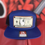 Sugar Scoop Leather Baseball Cap - Blue