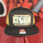 Sugar Scoop Leather Baseball Cap - Yellow/Dark Brown