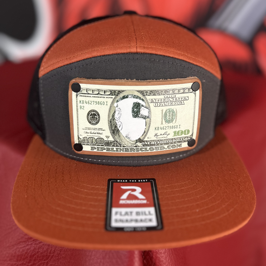 Leather baseball cap with 2024 fur ball on top