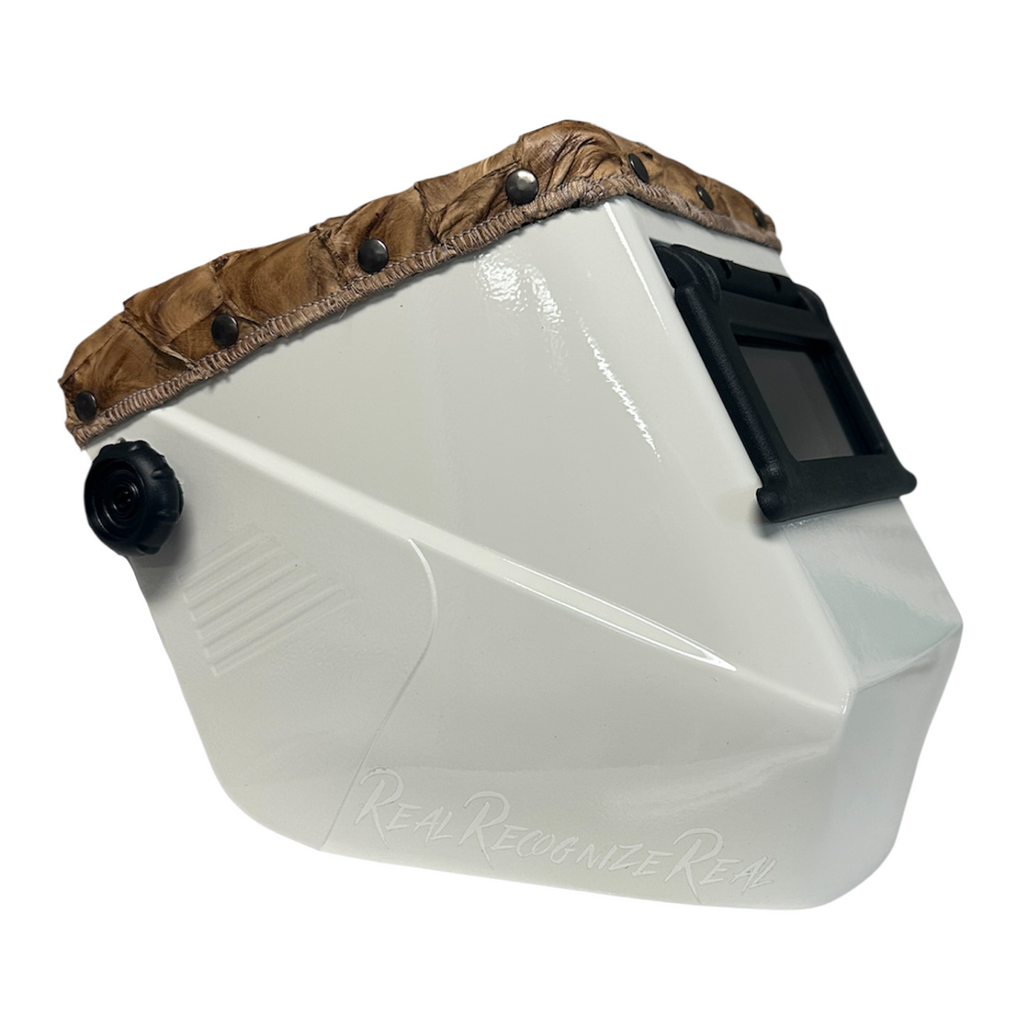 Swanga Banga Square Futura Pirarucu/Fish LEATHER Welding Hoods