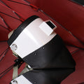 White Chopped Top and Bottom Carbon Fiber Welding Hood